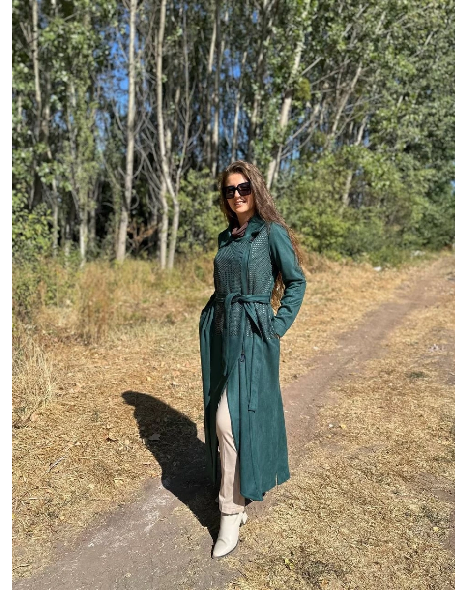 Misswhence 34520 Zümrüt Zımba Detaylı Kap