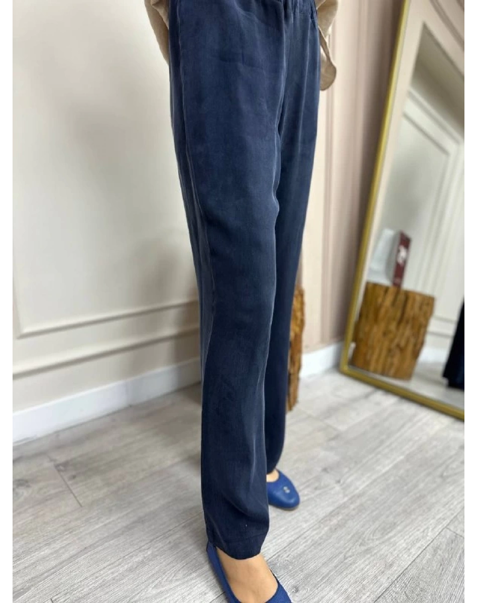 Misswhence 35110 Lacivert İpek Pantolon