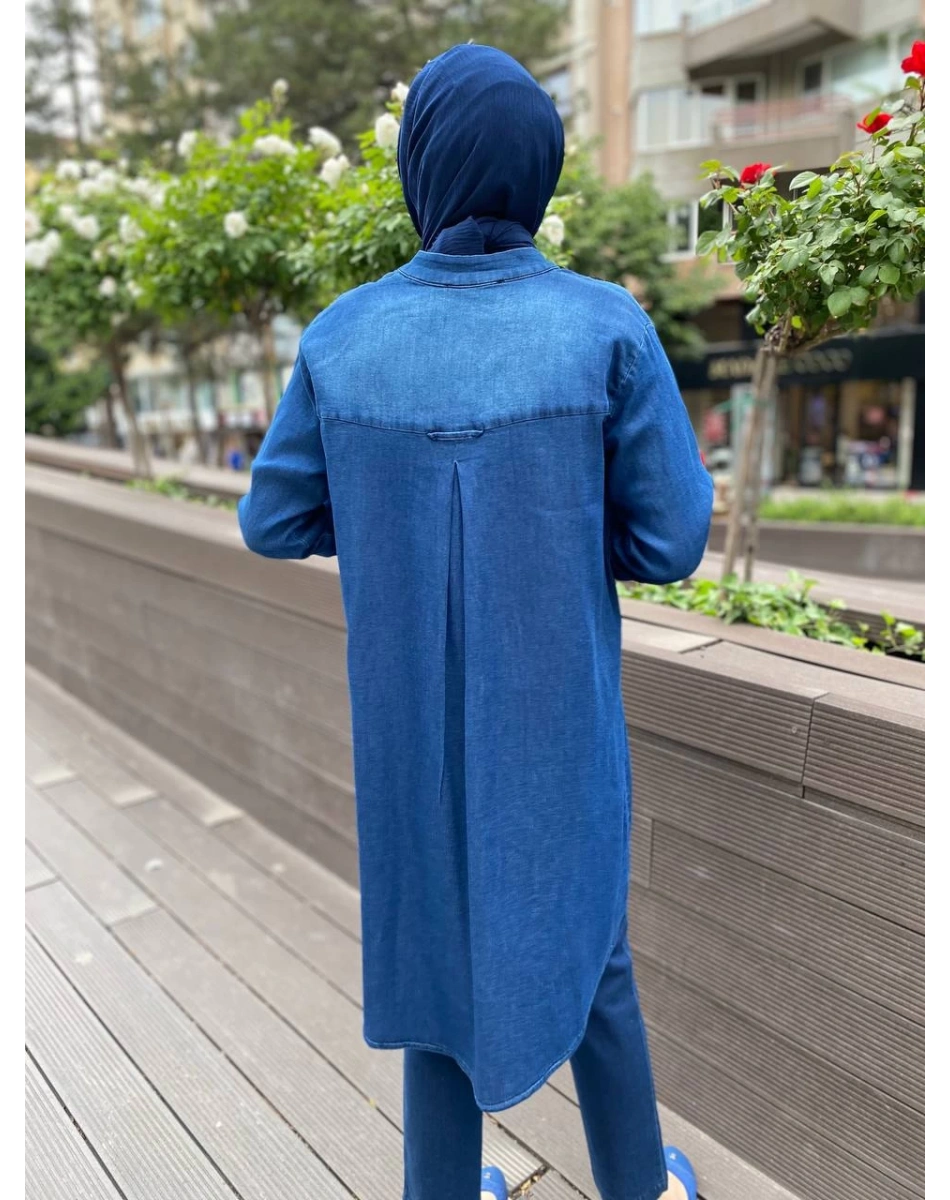 Misswhence 35404 Lacivert Ara Boy Kot Kap