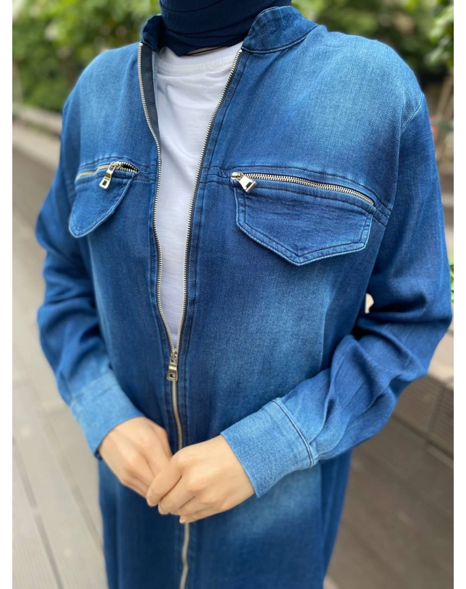 Misswhence 35404 Lacivert Ara Boy Kot Kap