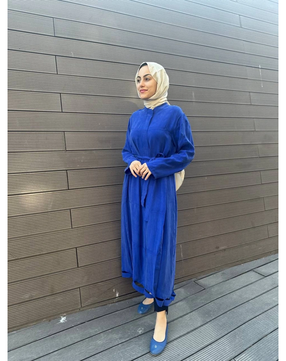 Misswhence 35501 Saks Etek Ucu Detaylı İpek Kap