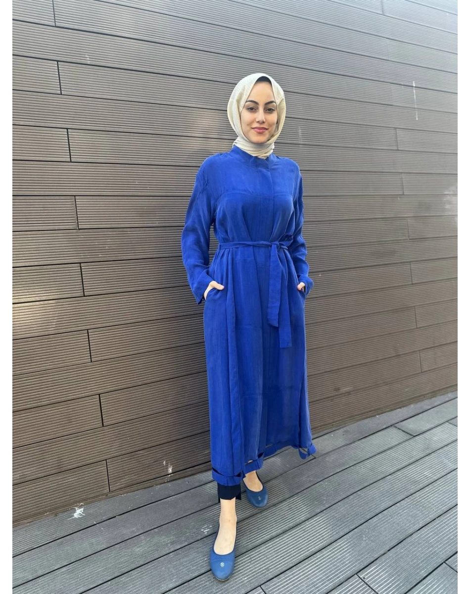 Misswhence 35501 Saks Etek Ucu Detaylı İpek Kap