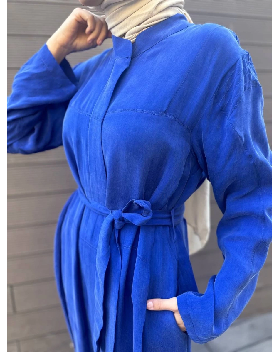 Misswhence 35501 Saks Etek Ucu Detaylı İpek Kap