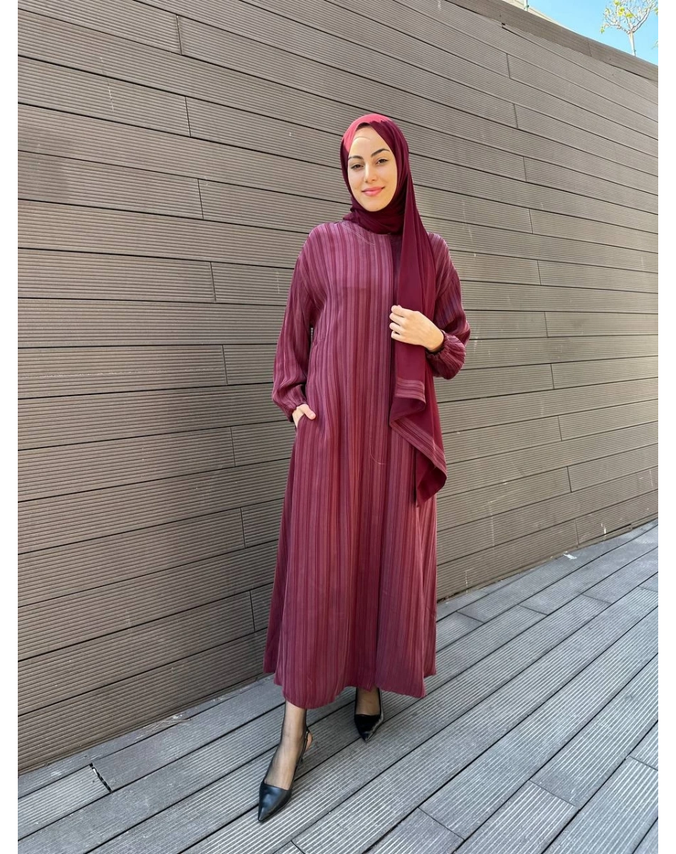 Misswhence 35504 Mürdüm Şallı İpek Kap