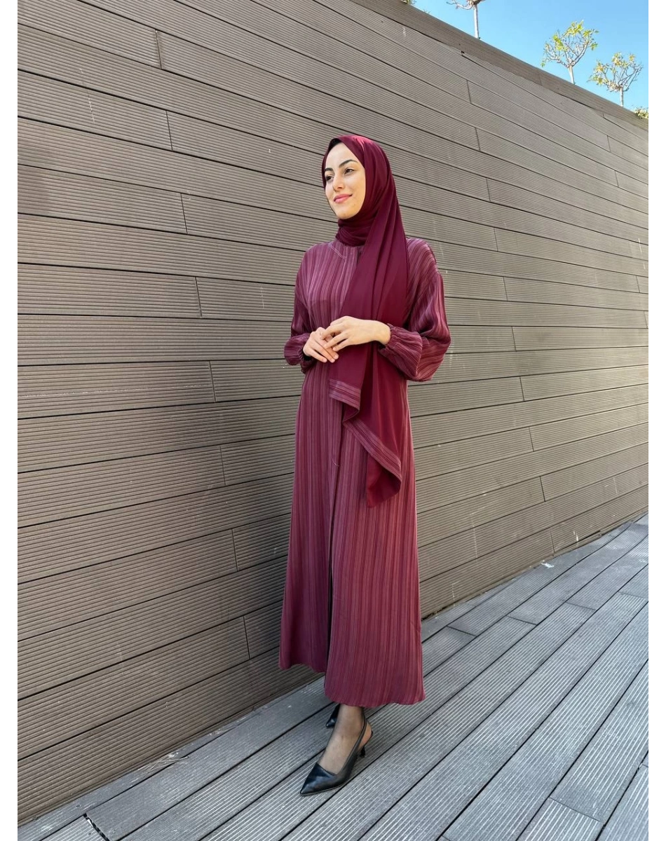 Misswhence 35504 Mürdüm Şallı İpek Kap