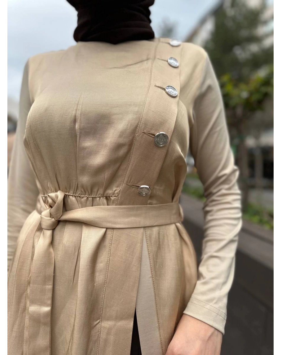 Misswhence 35806 Camel İkili Elbise