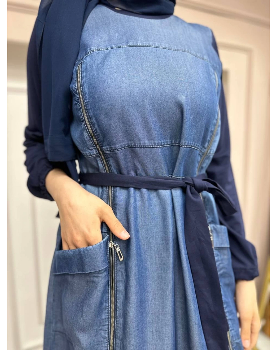 Misswhence 35807 Lacivert Kot Elbise