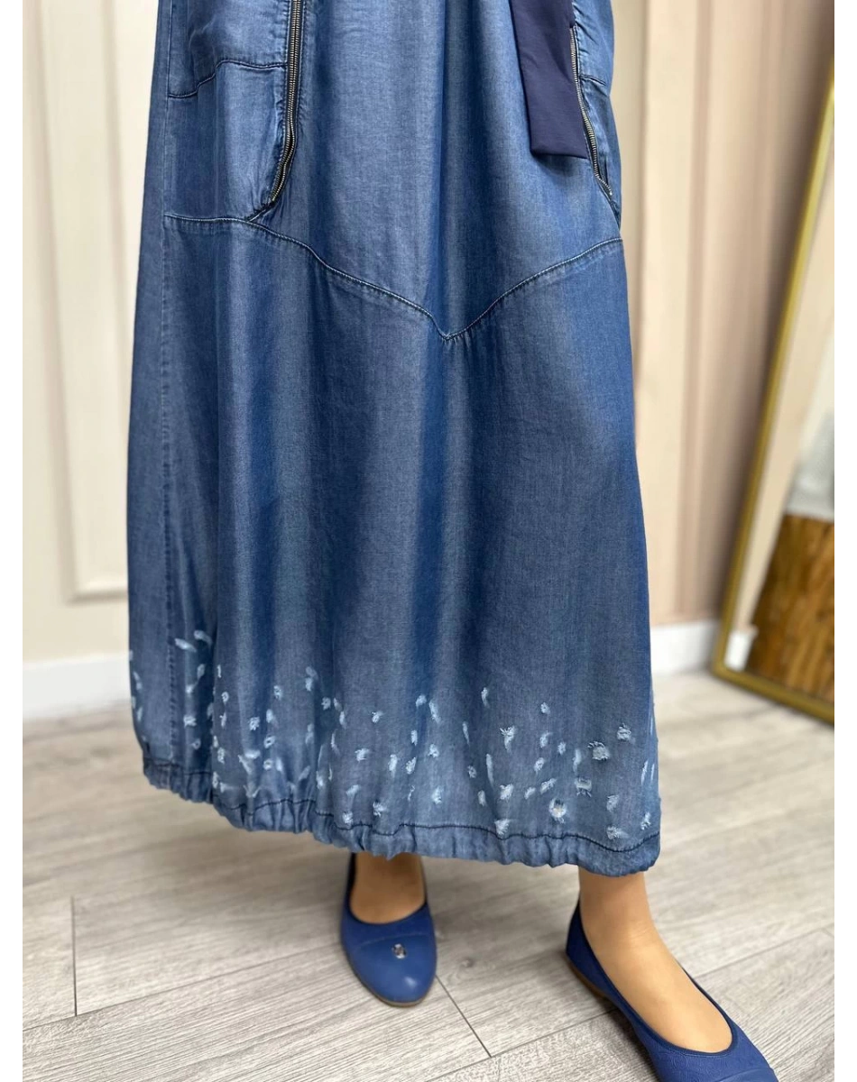 Misswhence 35807 Lacivert Kot Elbise