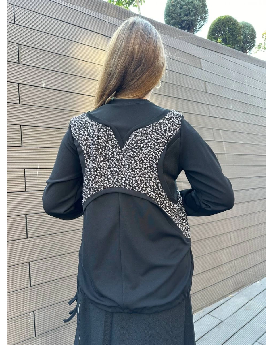 Misswhence 36000 Siyah Patchwork Bluz