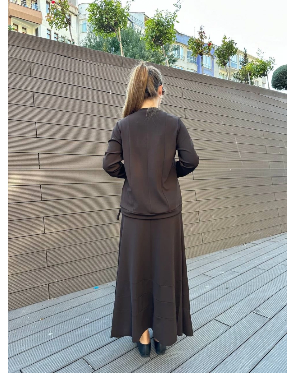 Misswhence 36002 Kahverengi Etek Takım