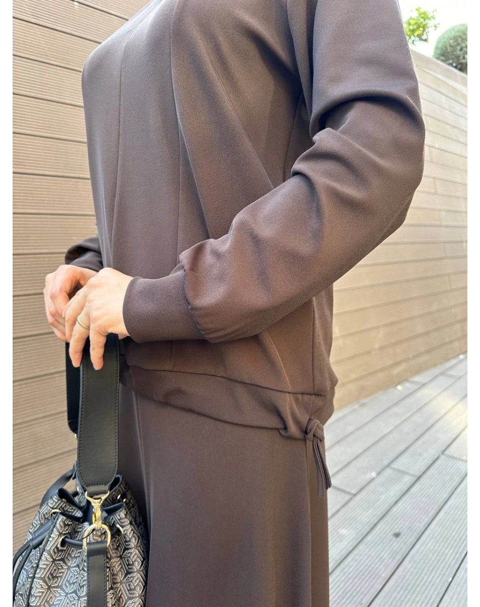 Misswhence 36002 Kahverengi Etek Takım