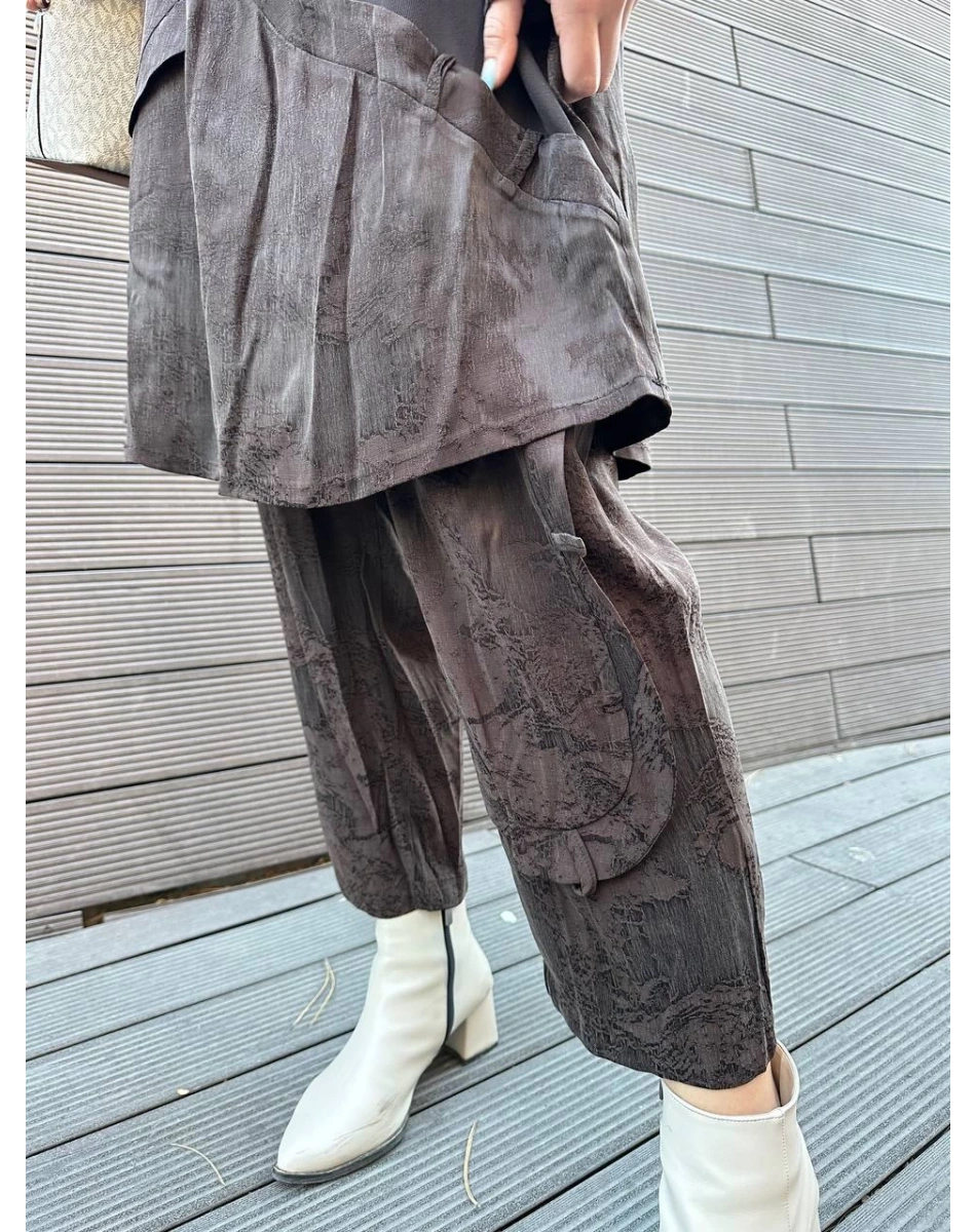 Misswhence 36007 Kahverengi İpek İkili Takım