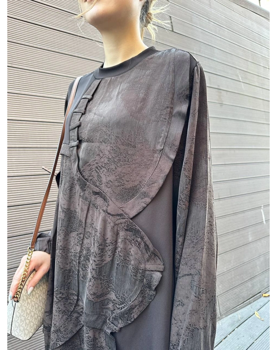 Misswhence 36007 Kahverengi İpek İkili Takım