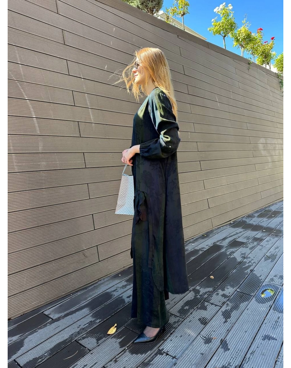 Misswhence 36019 Siyah İpek Tunik Takım