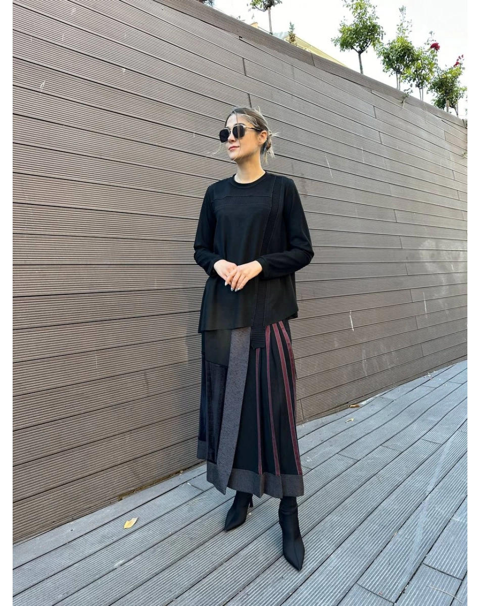 Misswhence 36022 Siyah Etekli İkili Takım