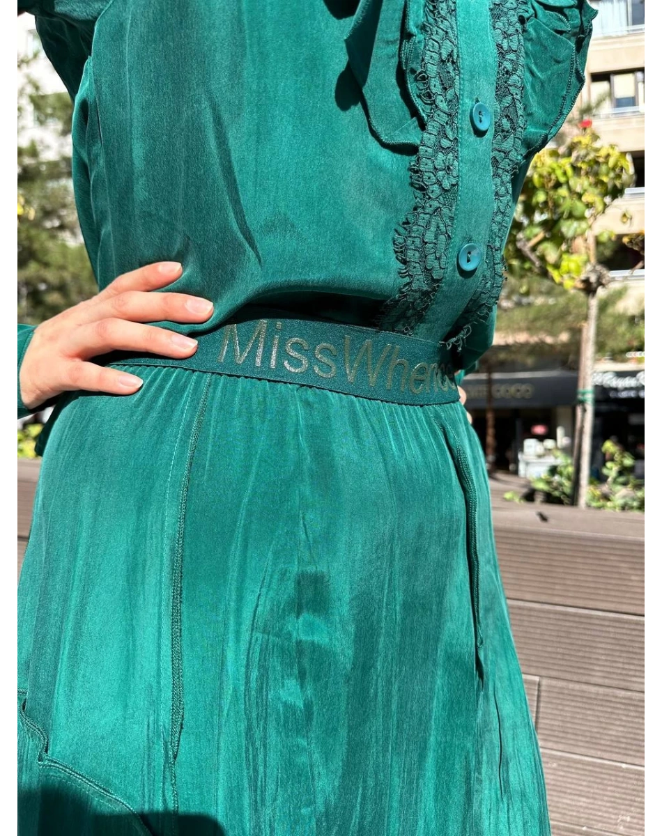 Misswhence 36030 Yeşil Yakası Fırfırlı Etekli Takım