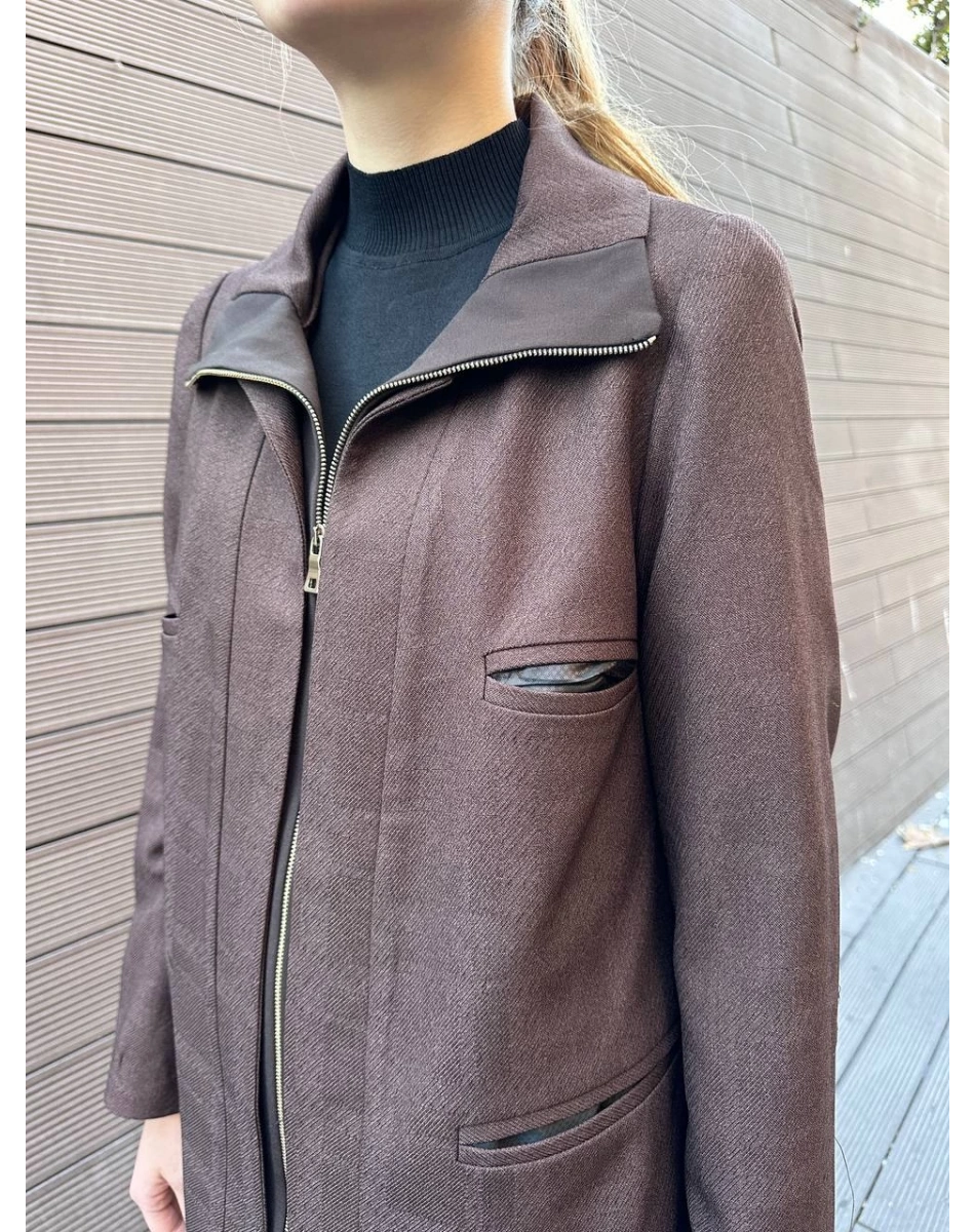 Misswhence 36206 Kahverengi Ceket