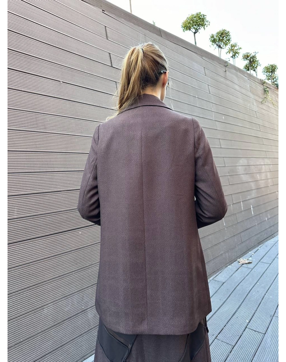 Misswhence 36206 Kahverengi Ceket