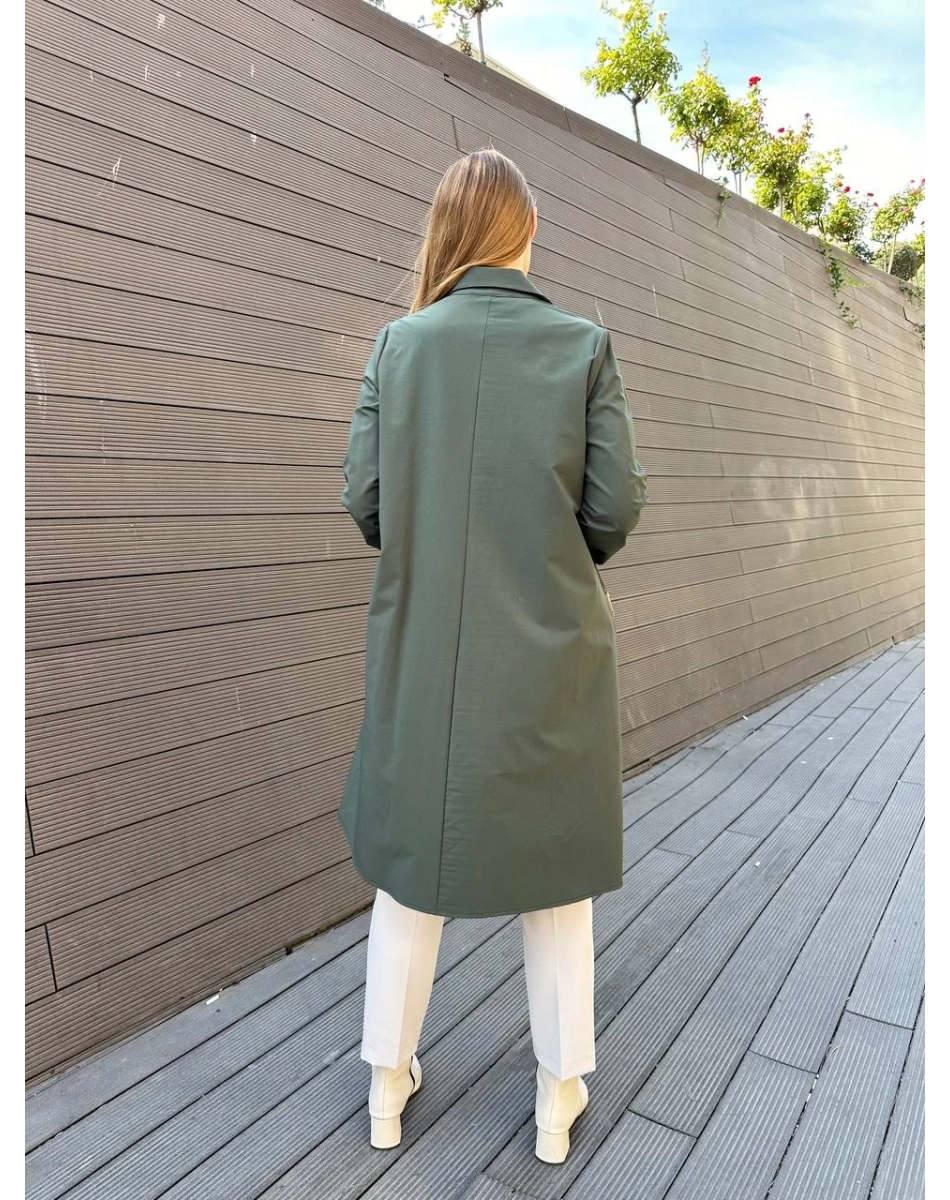 Misswhence 36412 Haki Çıtçıtlı Gömlek Kap