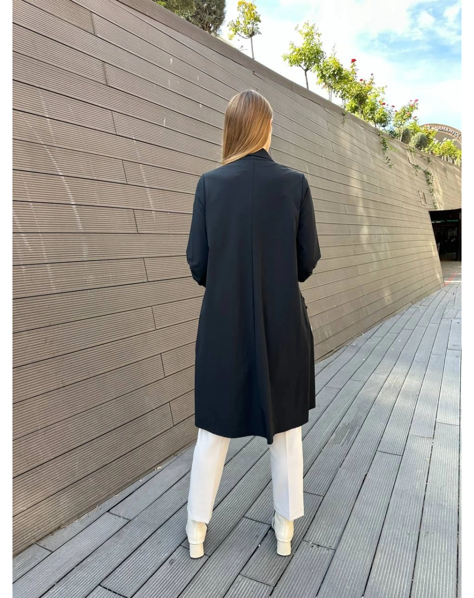 Misswhence 36412 Siyah Çıtçıtlı Gömlek Kap