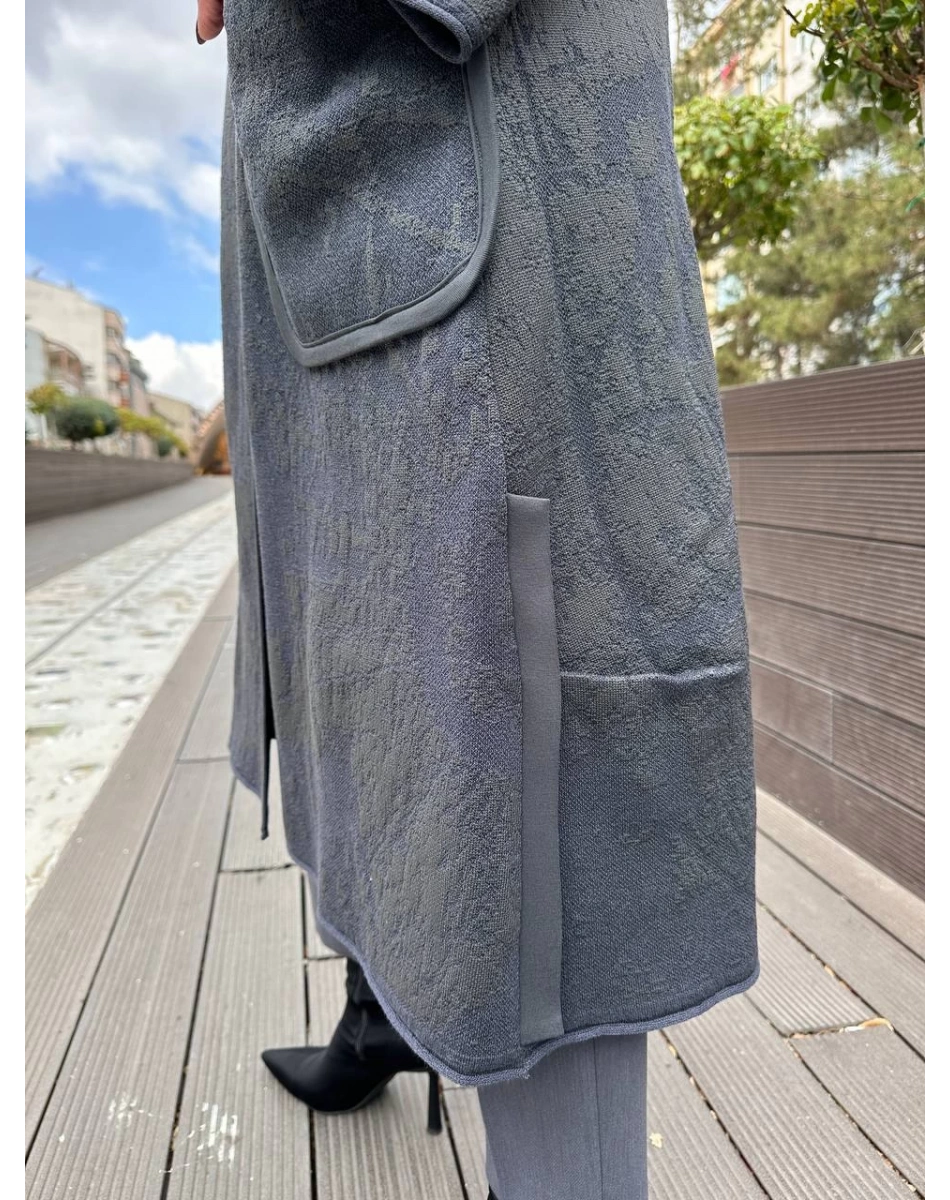 Misswhence 36416 Gri Triko Kap