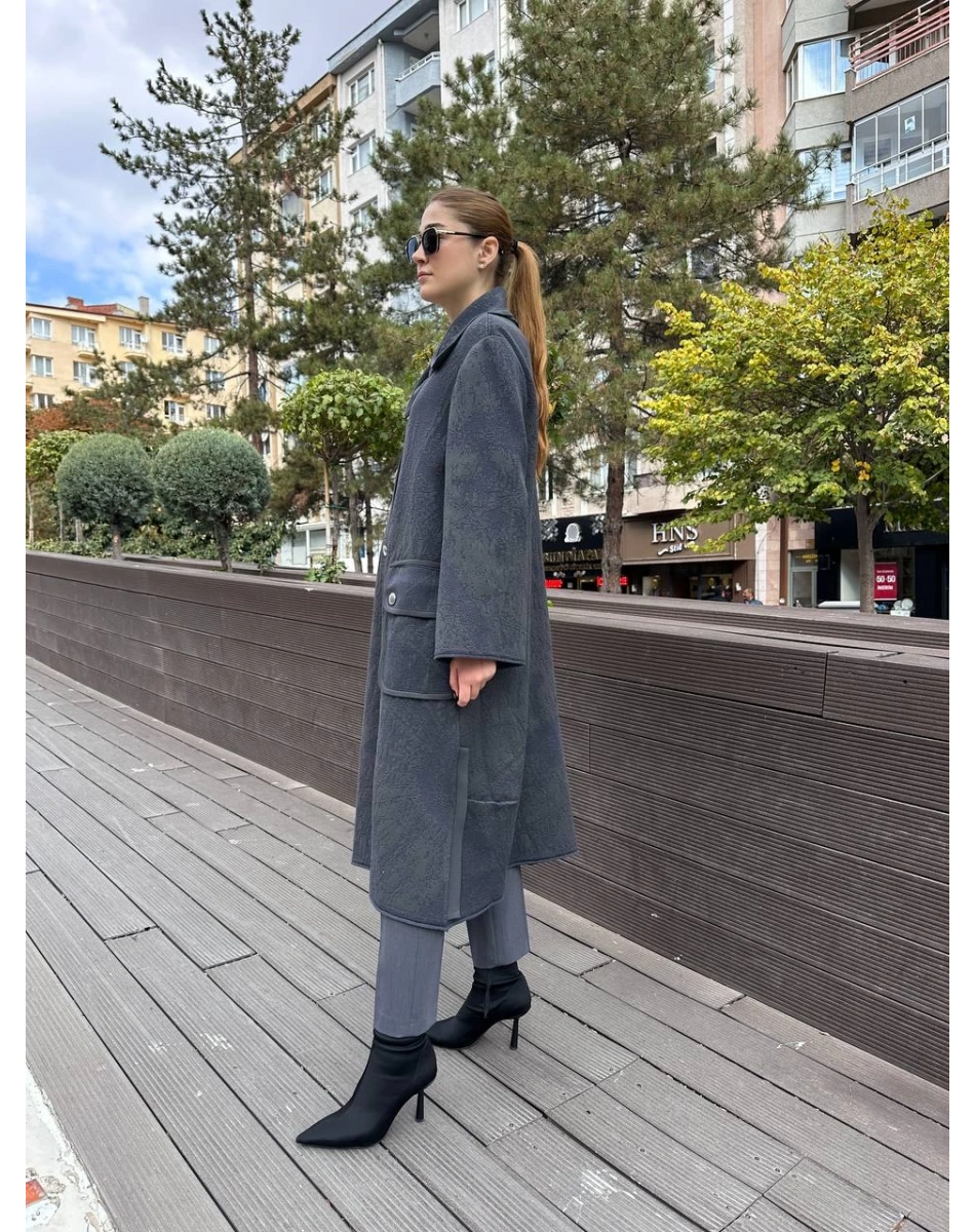 Misswhence 36416 Gri Triko Kap