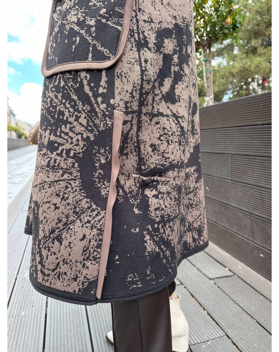 Misswhence 36416 Kahverengi Triko Kap