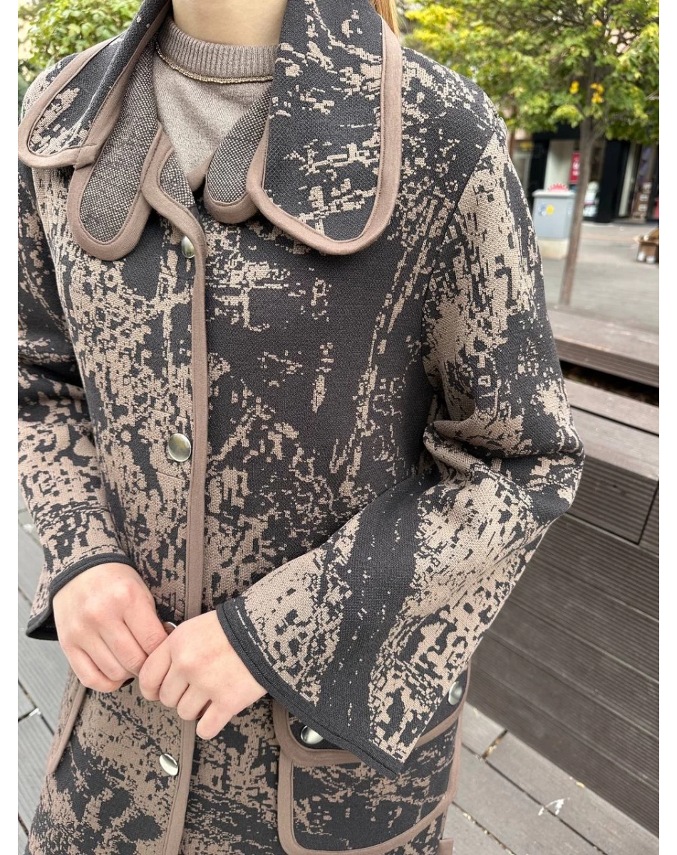 Misswhence 36416 Kahverengi Triko Kap