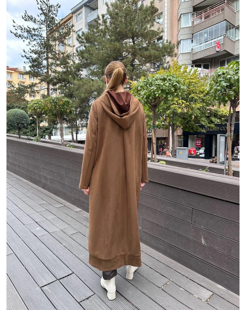 Misswhence 36510 Taba Cep Detaylı Süet Kap