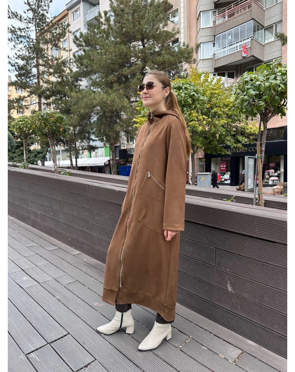 Misswhence 36510 Taba Cep Detaylı Süet Kap