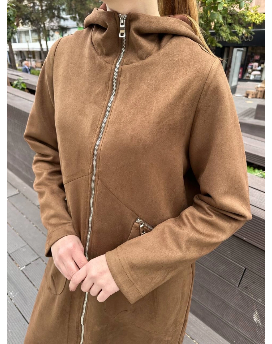 Misswhence 36510 Taba Cep Detaylı Süet Kap