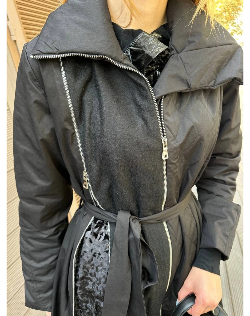 Misswhence 36514 Siyah Fermuar Detaylı Kap