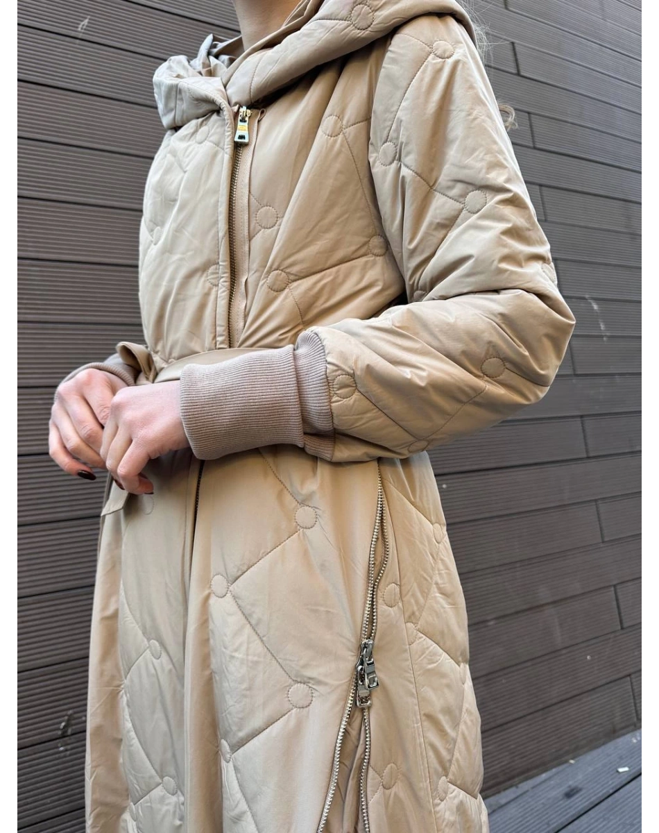 Misswhence 36522 Taş Fermuar Detaylı Şişme Kaban