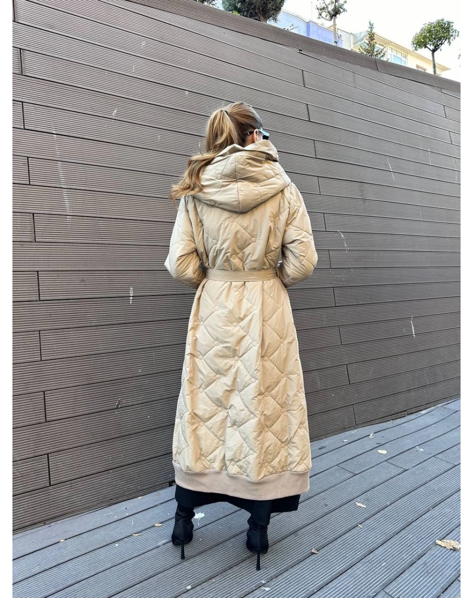 Misswhence 36522 Taş Fermuar Detaylı Şişme Kaban