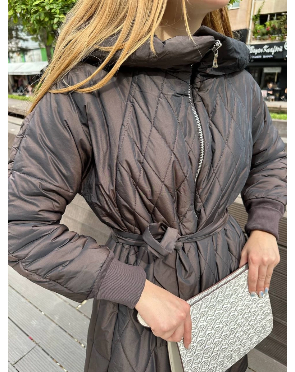 Misswhence 36533 Kahverengi Şişme Mont