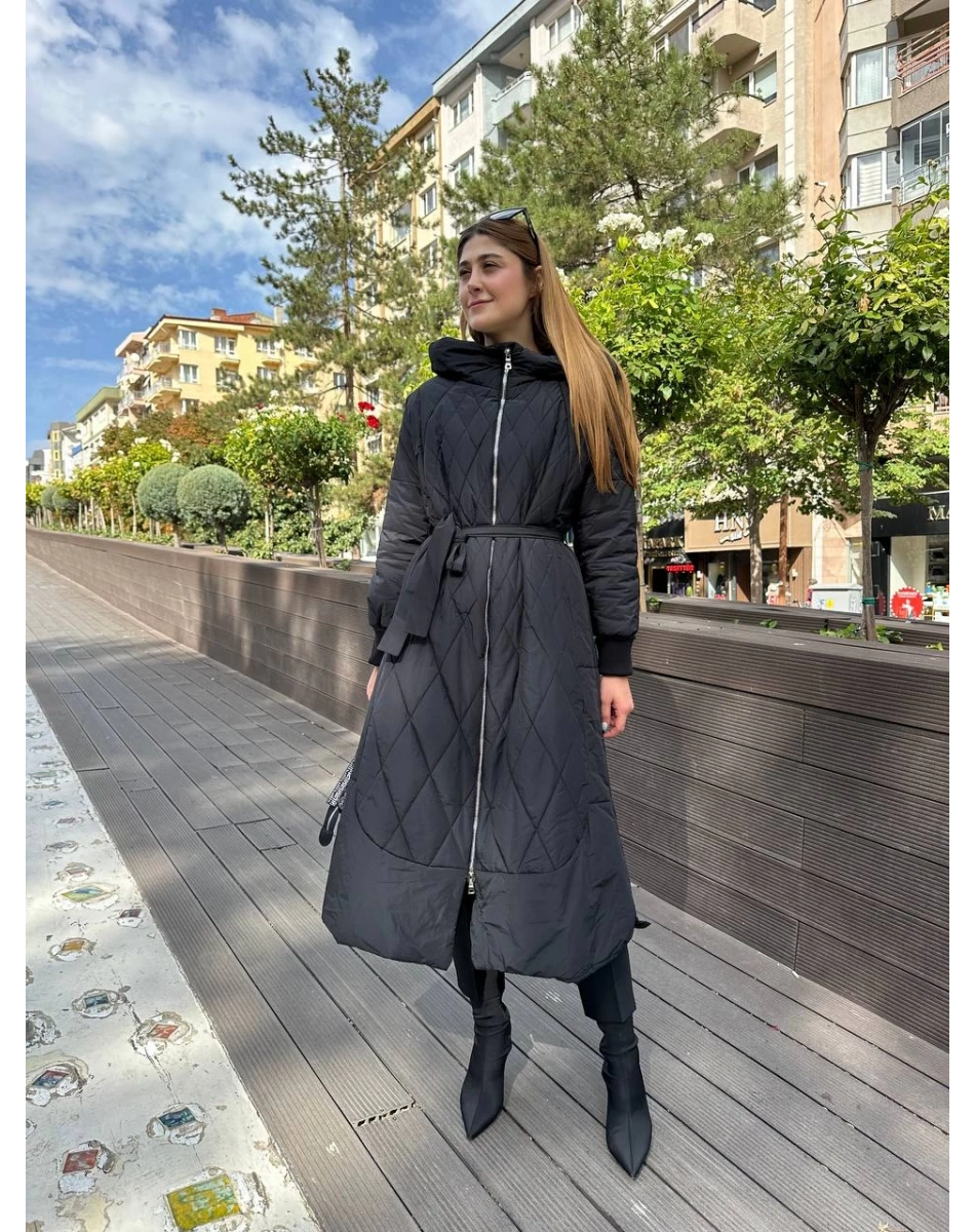 Misswhence 36533 Siyah Şişme Mont