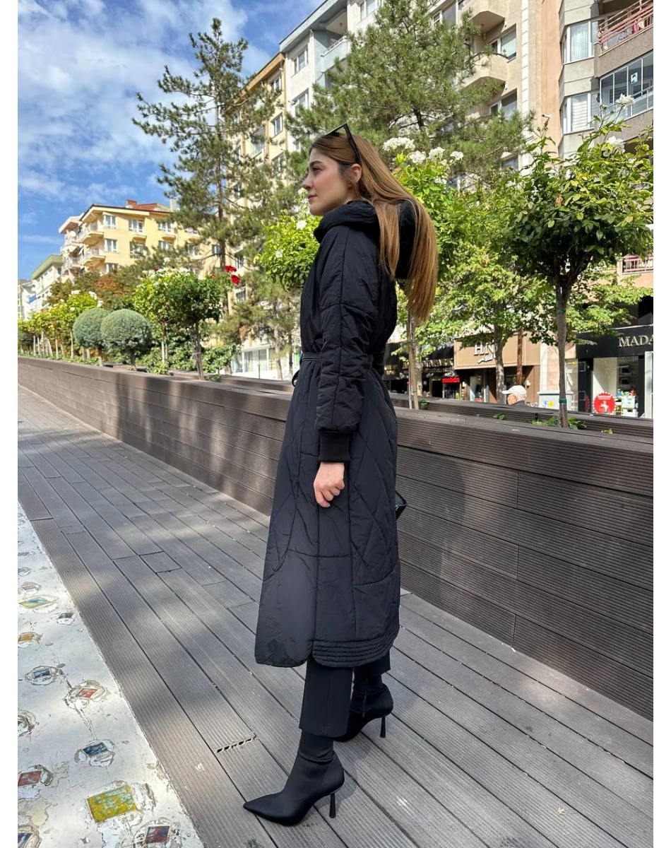 Misswhence 36533 Siyah Şişme Mont