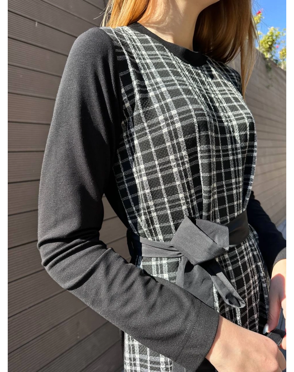 Misswhence 36814 Siyah Desenli Elbise