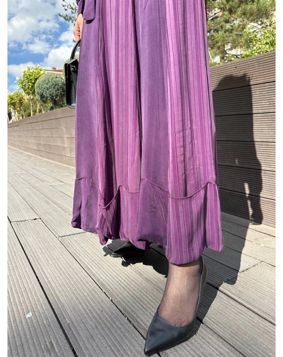 Misswhence 36820 Mürdüm İpek Elbise