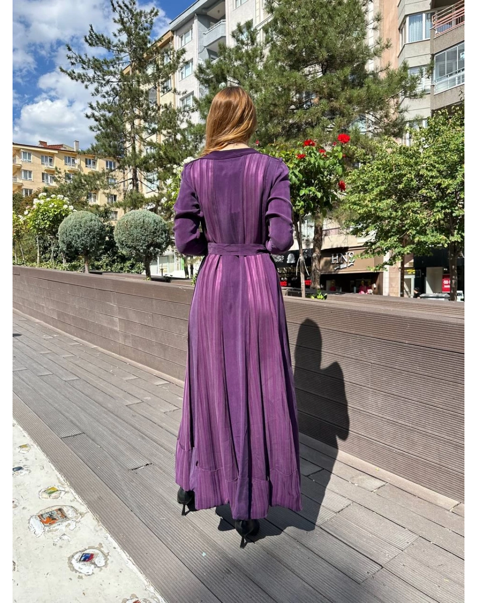 Misswhence 36820 Mürdüm İpek Elbise