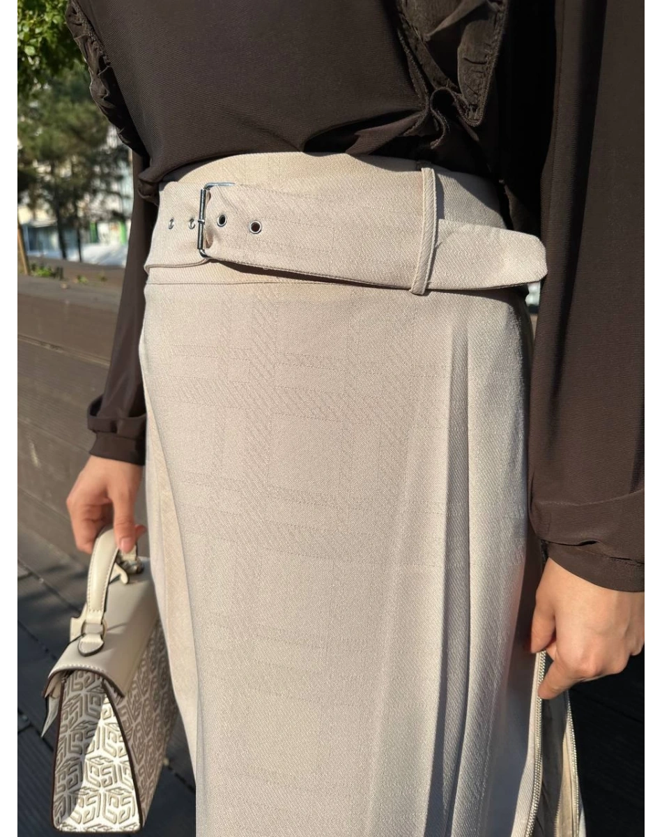 Misswhence 36904 Taş Fermuar Detaylı Etek