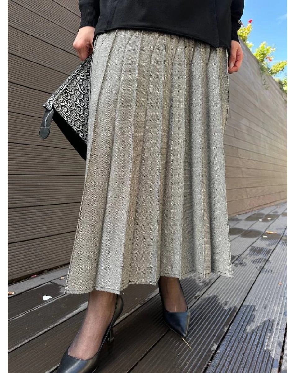 Misswhence 36908 Gri Pilise Etek