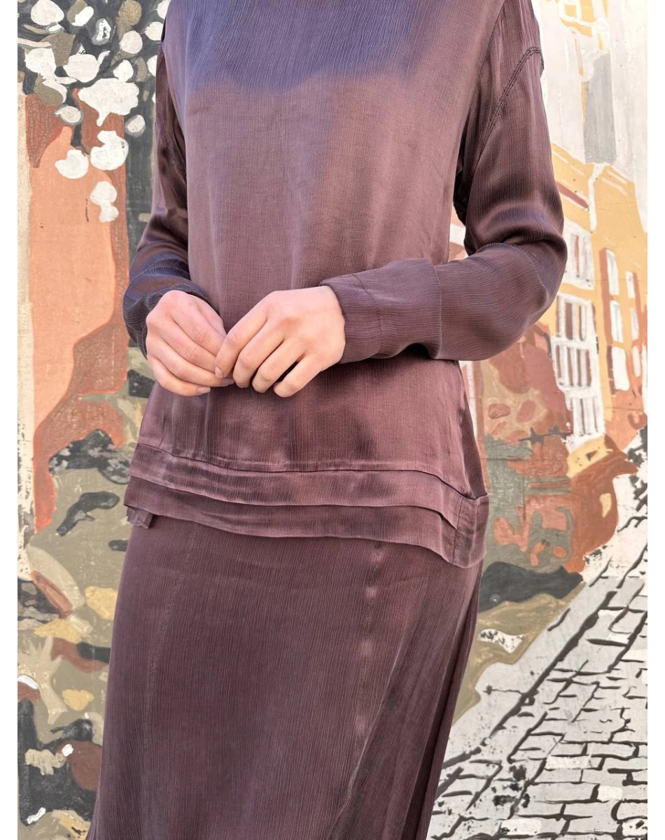 Misswhence 37008 Kahve Tunik Etek Takım