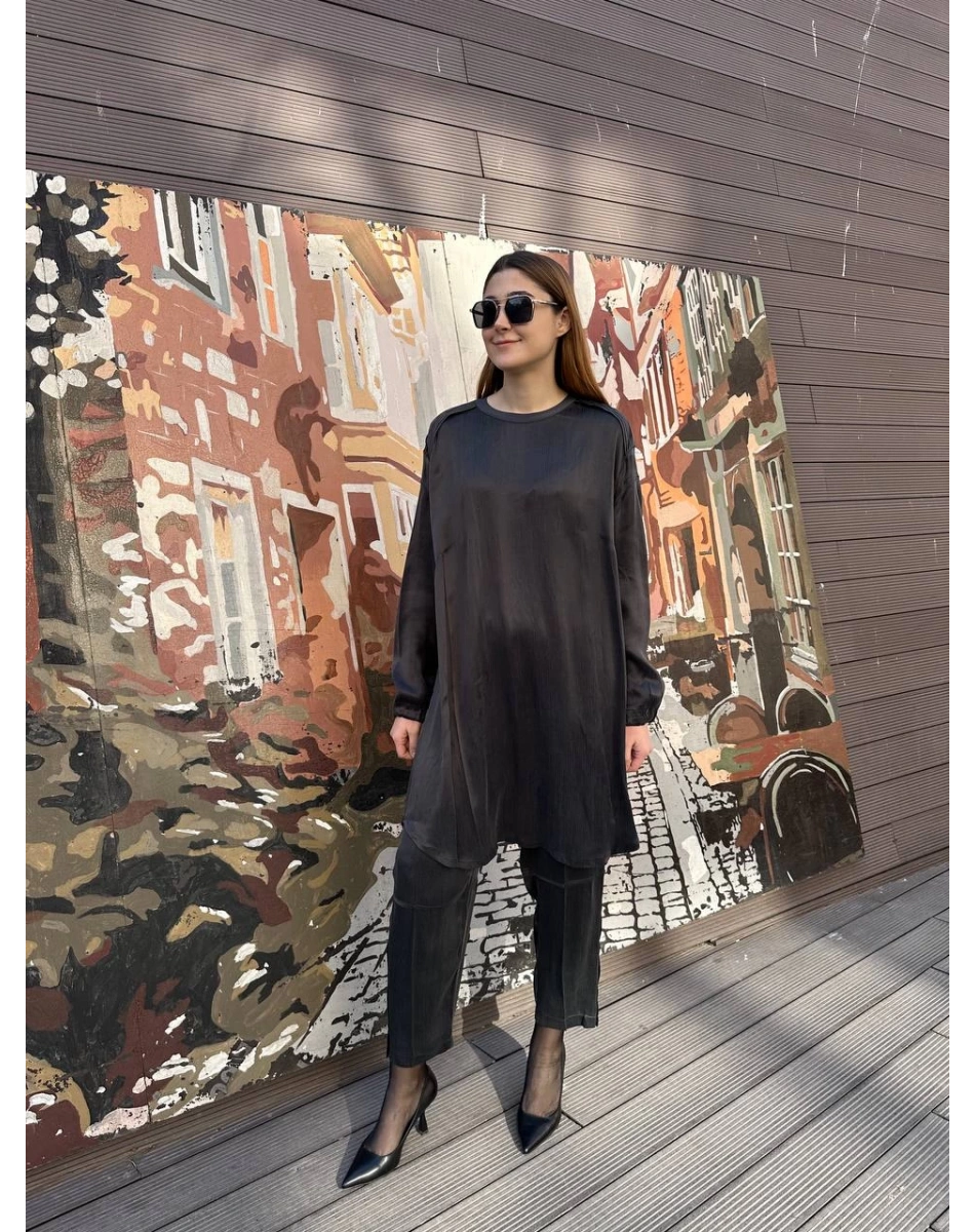 Misswhence 37017 Antrasit Pantolonlu Takım