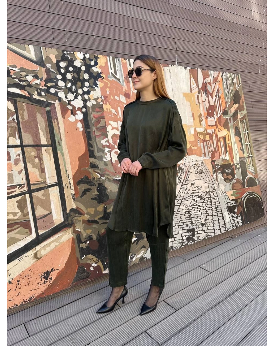 Misswhence 37017 Haki Pantolonlu Takım