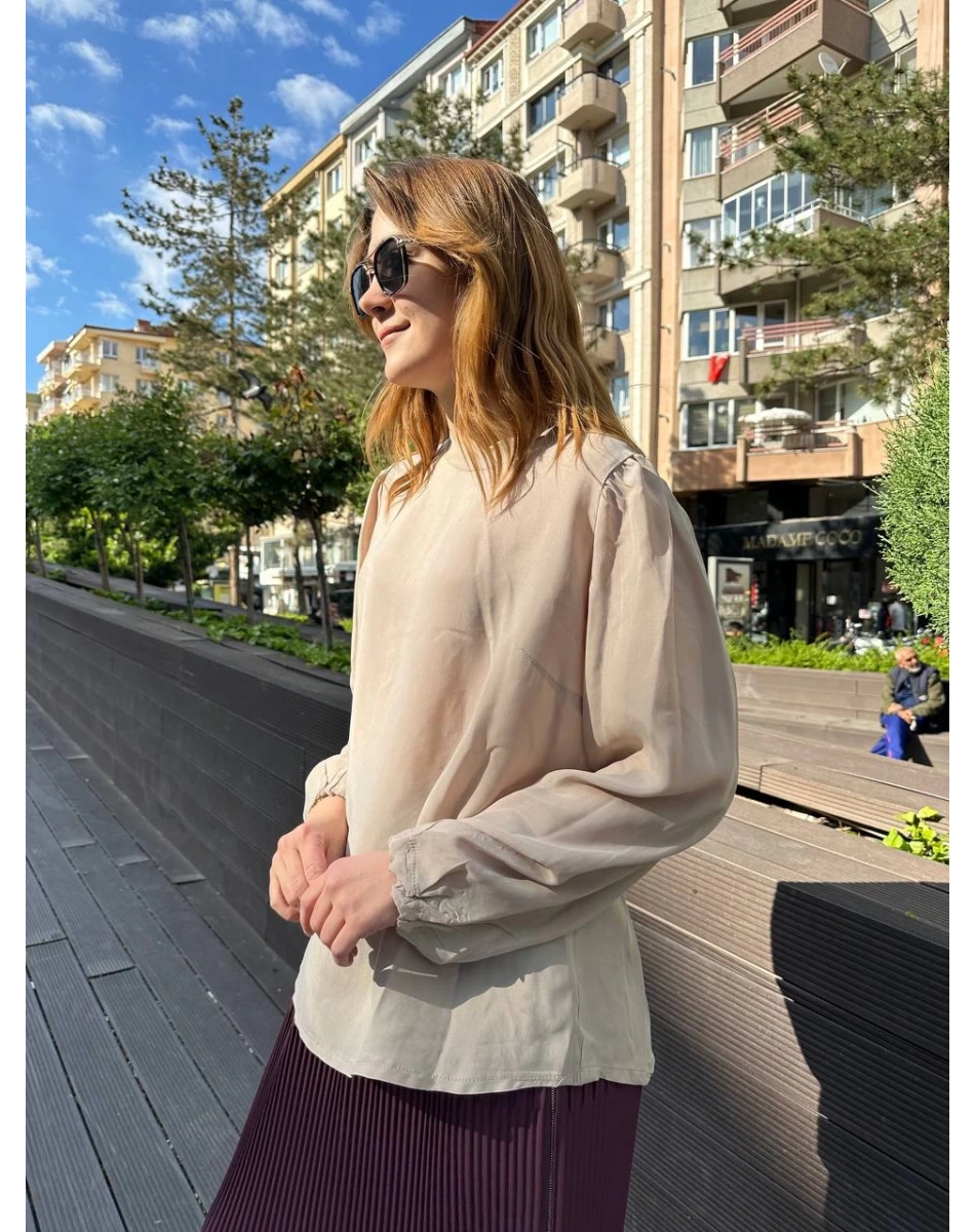 Misswhence 37019 Taş İpek Kısa Tunik