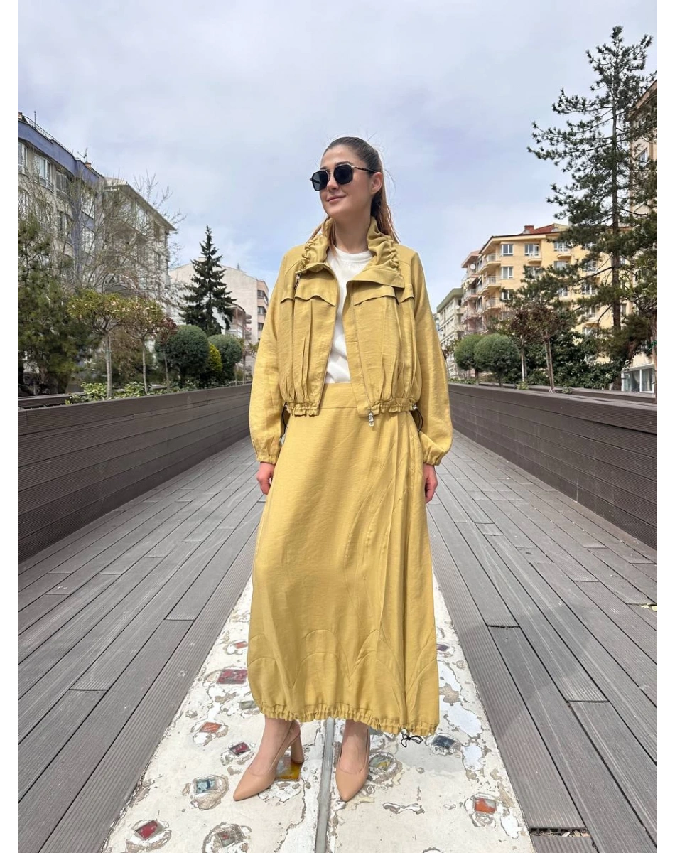 Misswhence 37200 Sarı Etekli Takım