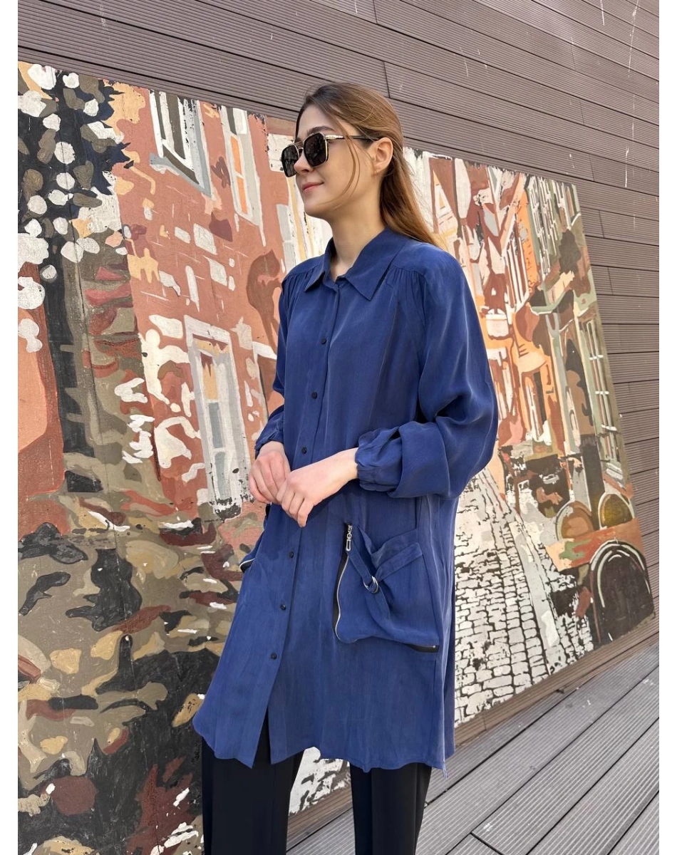 Misswhence 37302 İndigo Gömlek