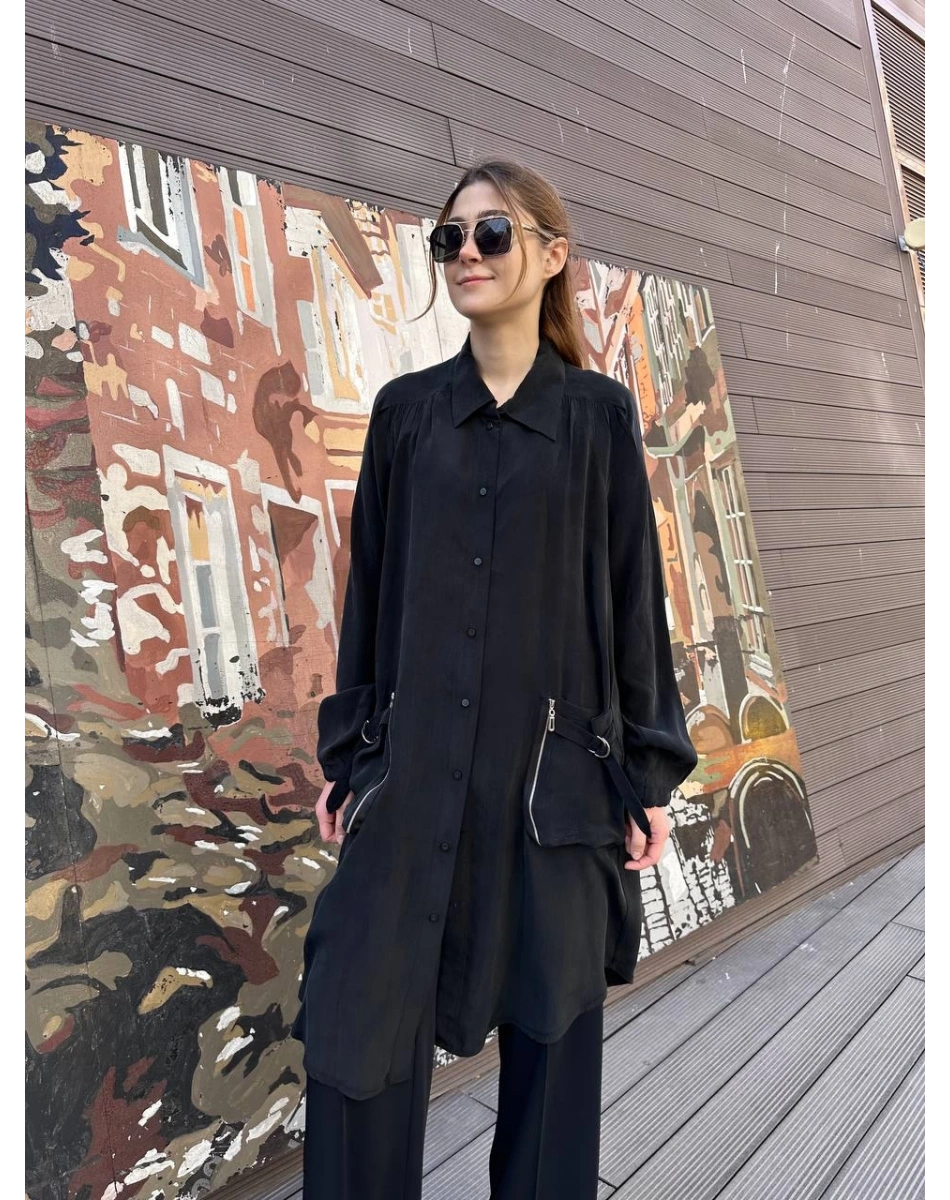 Misswhence 37302 Siyah Gömlek