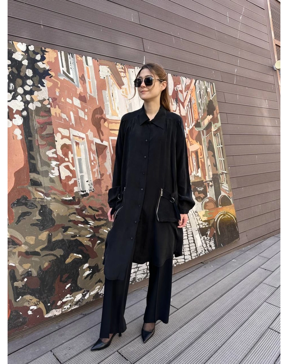 Misswhence 37302 Siyah Gömlek